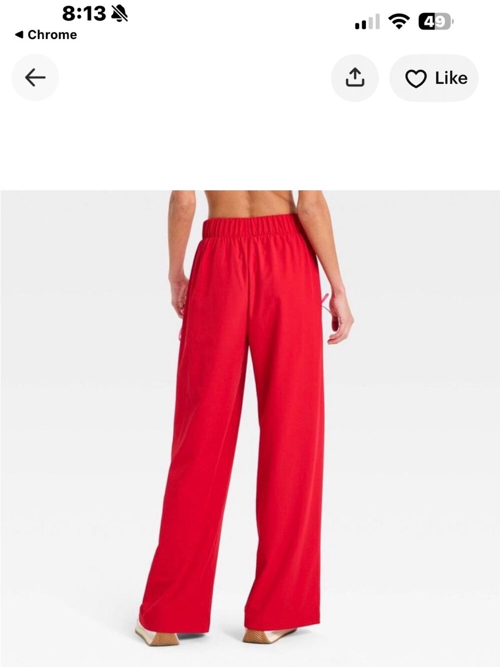 Women's All in Motion Woven High-Rise Bow Track Pants XL - Picture 2 of 3